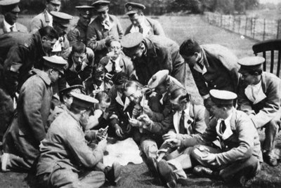 Wounded on the Western Front: Gallant South Africans in Hospital in England by English Photographer